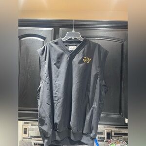 Men's Snake Eyes Golf Apparel Sleeveless Windbreaker Vest Sz XL Black Pockets